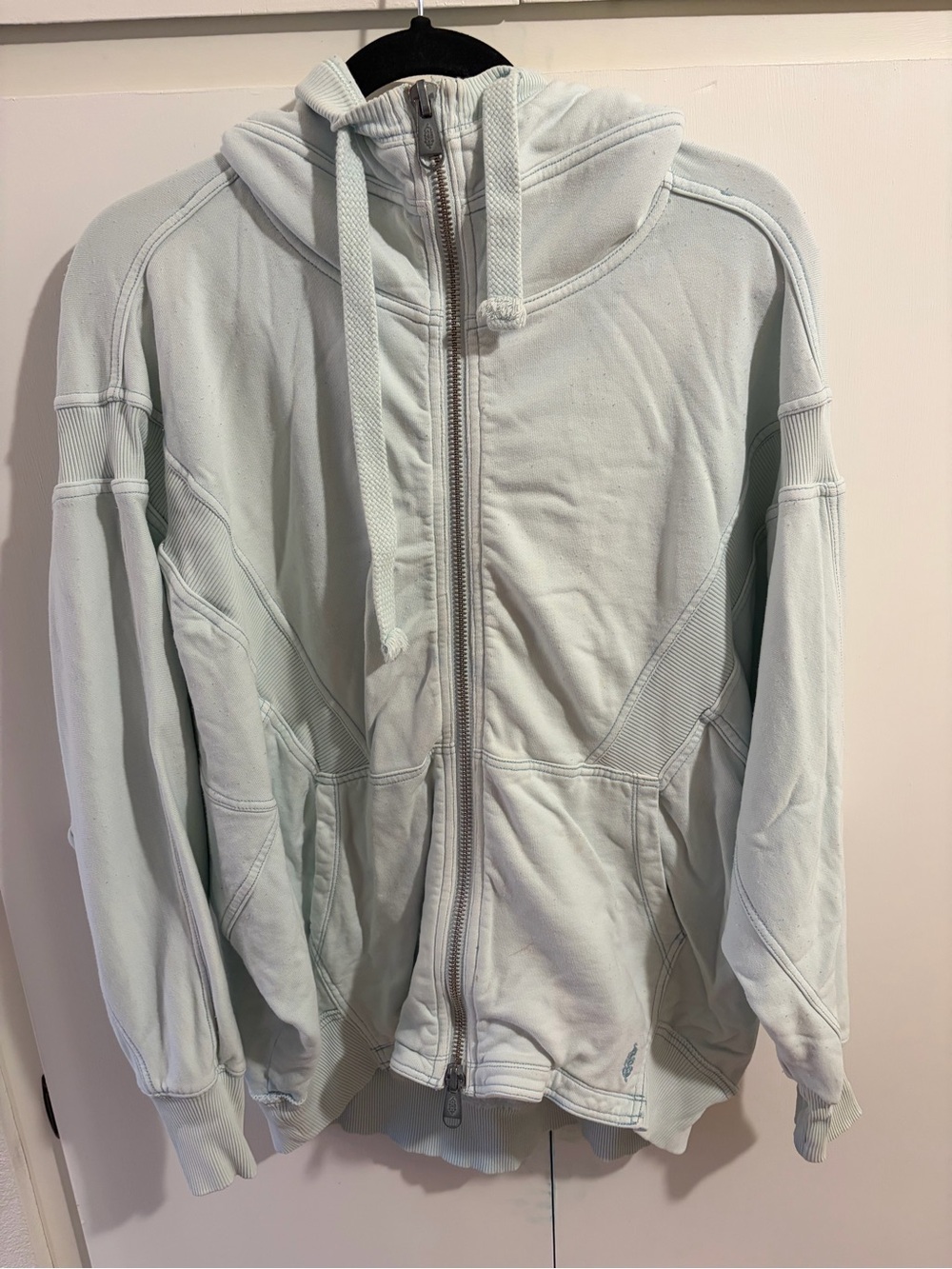 Light blue free people all your love hoodie